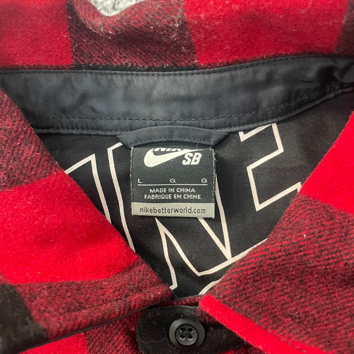 L 나이키 버팔로 체크 폴란넬 셔츠 0303S1 상품이미지2