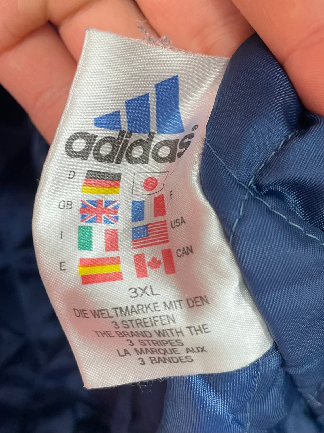 90s 아디다스 올드스쿨 누빔 바람막이 자켓 (on.457) 상품이미지10