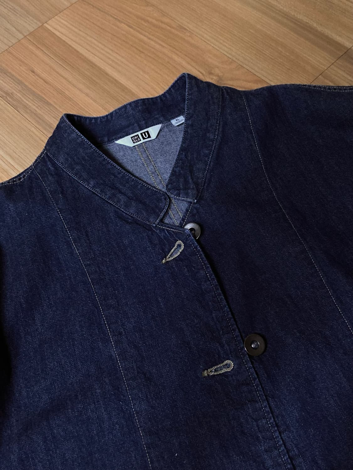 (남여) 유니클로 U 르메르 데님 커버올 자켓 XL 상품이미지4