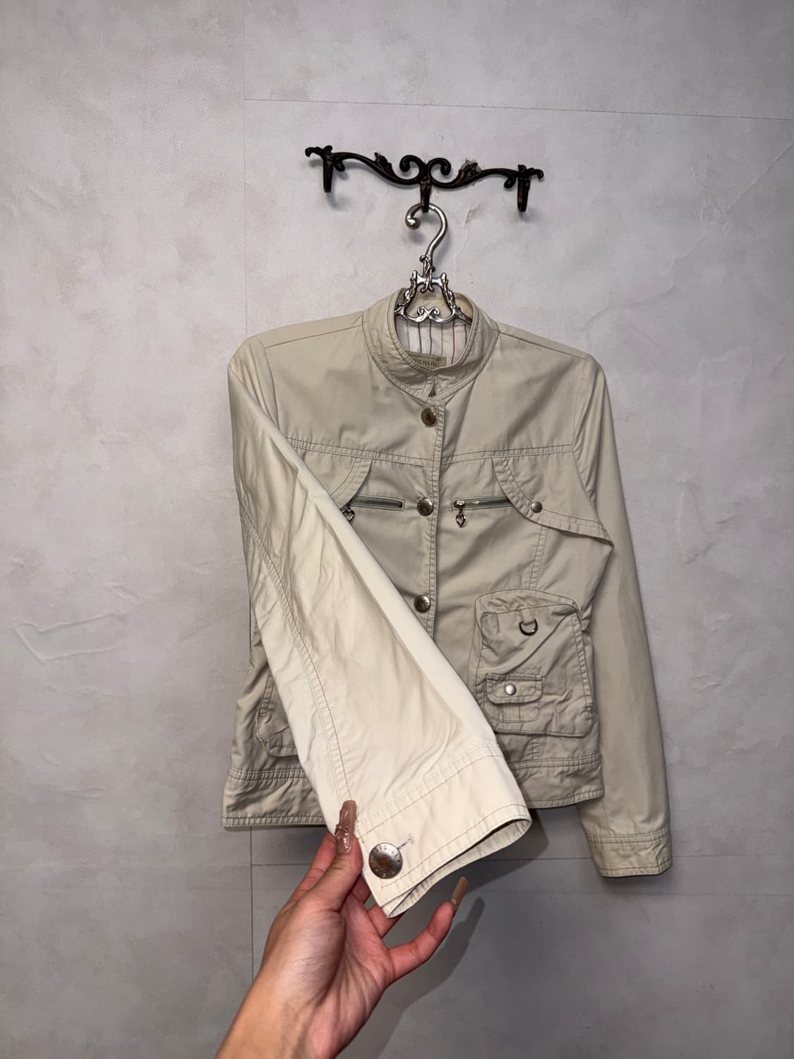 Ivory multi pocket button safari jacket 상품이미지2