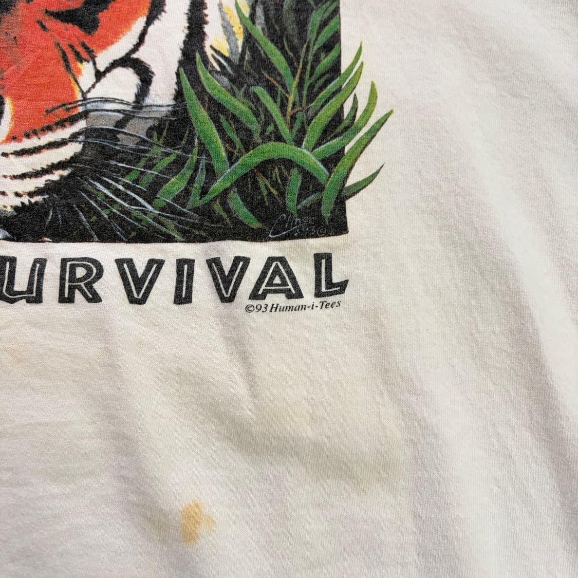 90s USA Eye On Survival 빈티지 반팔티 2XL 상품이미지7