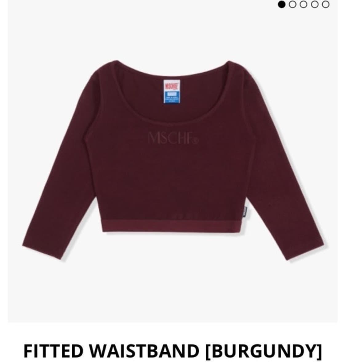 [새상품]구버전 미스치프 18fw 핏티드 웨이스트 밴드 버건디 M 상품이미지1