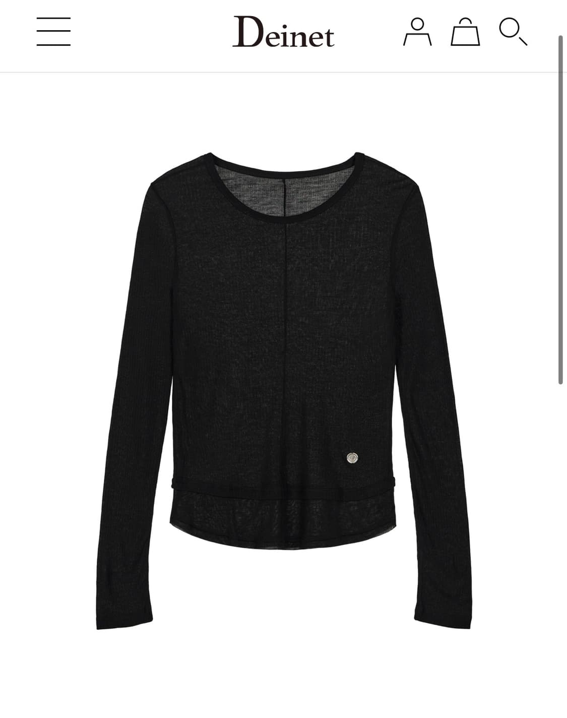Deinet CONTRAST RAW CUT LONG SLEEVE  상품이미지1