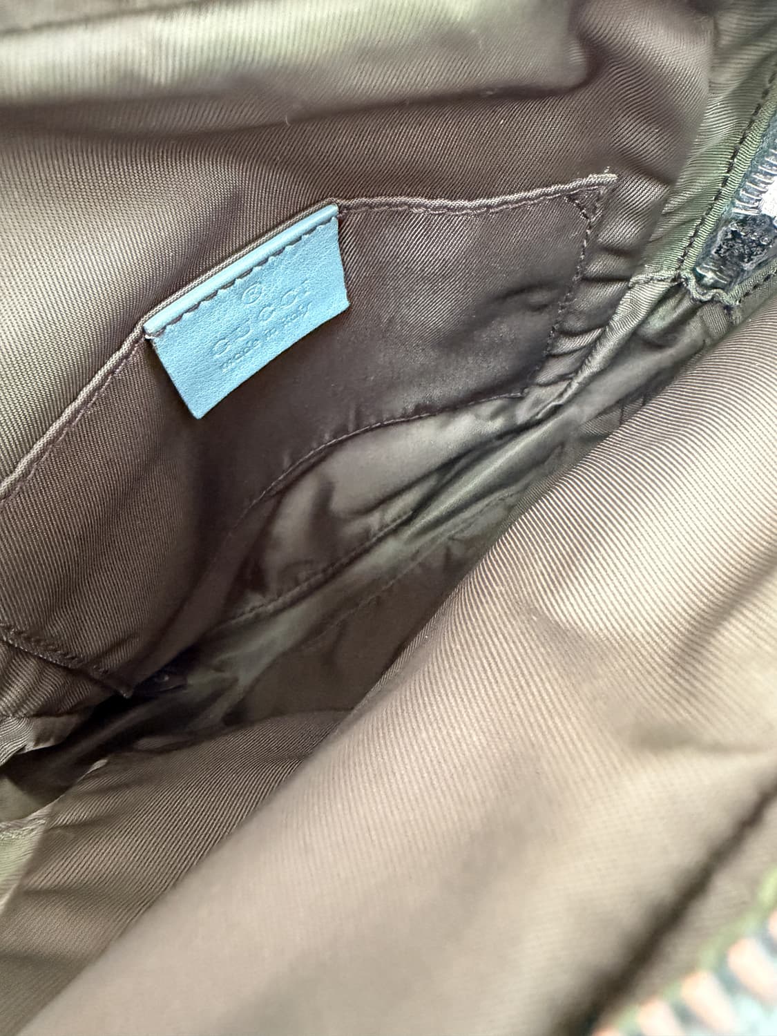 구찌 GG 나일론 & 레더 벨트백 더스티 블루 161823 상품이미지9