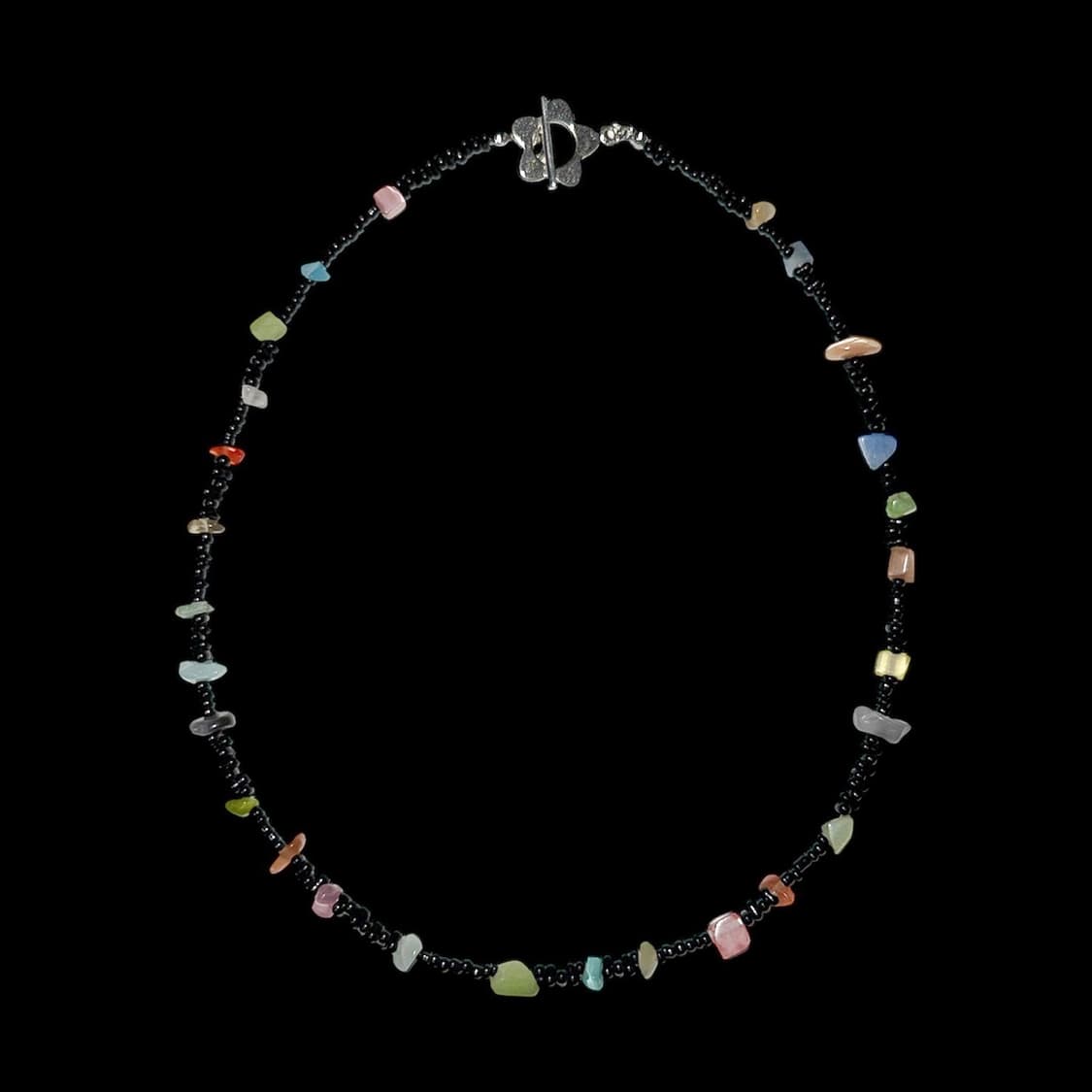 color black pebble necklace 상품이미지3