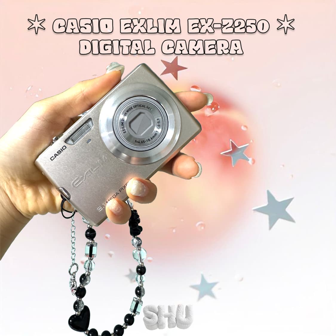 카시오 엑슬림 EX-Z250 빈티지 레트로 디카 디지털카메라 골드 상품이미지2