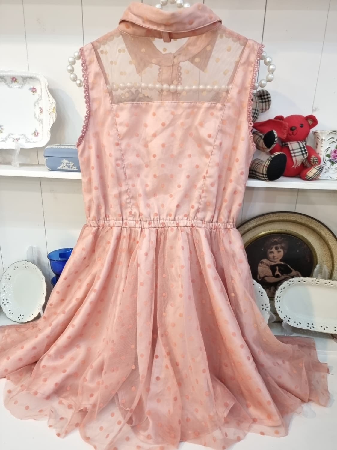 LIZ LISA 도트 시스루 셔츠원피스 상품이미지5