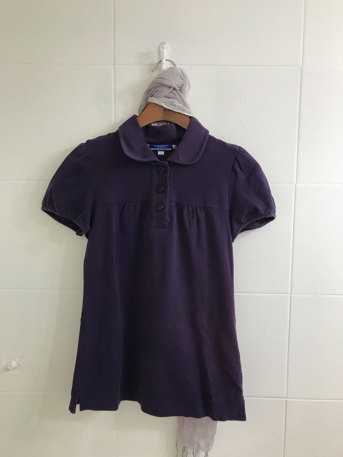 버버리 퍼프 빅단추 라운드 카라 티 보라 하구미 세트 상품이미지3