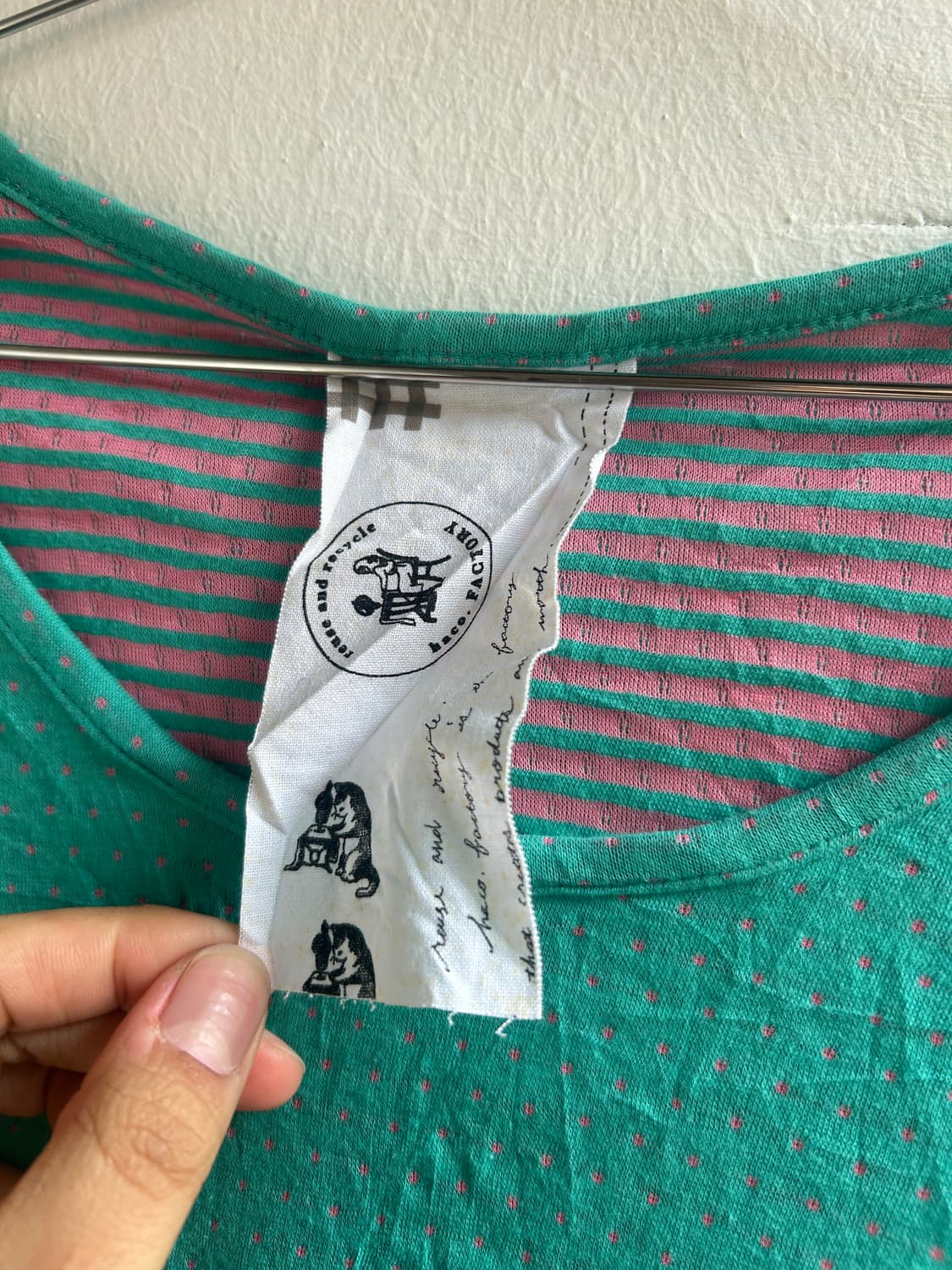 민트 땡땡이 티셔츠  상품이미지4