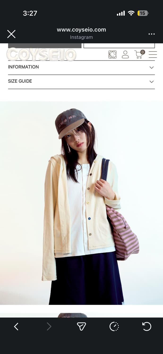 코이세이오 버튼업 후디 아이보리 1사이즈 상품이미지2