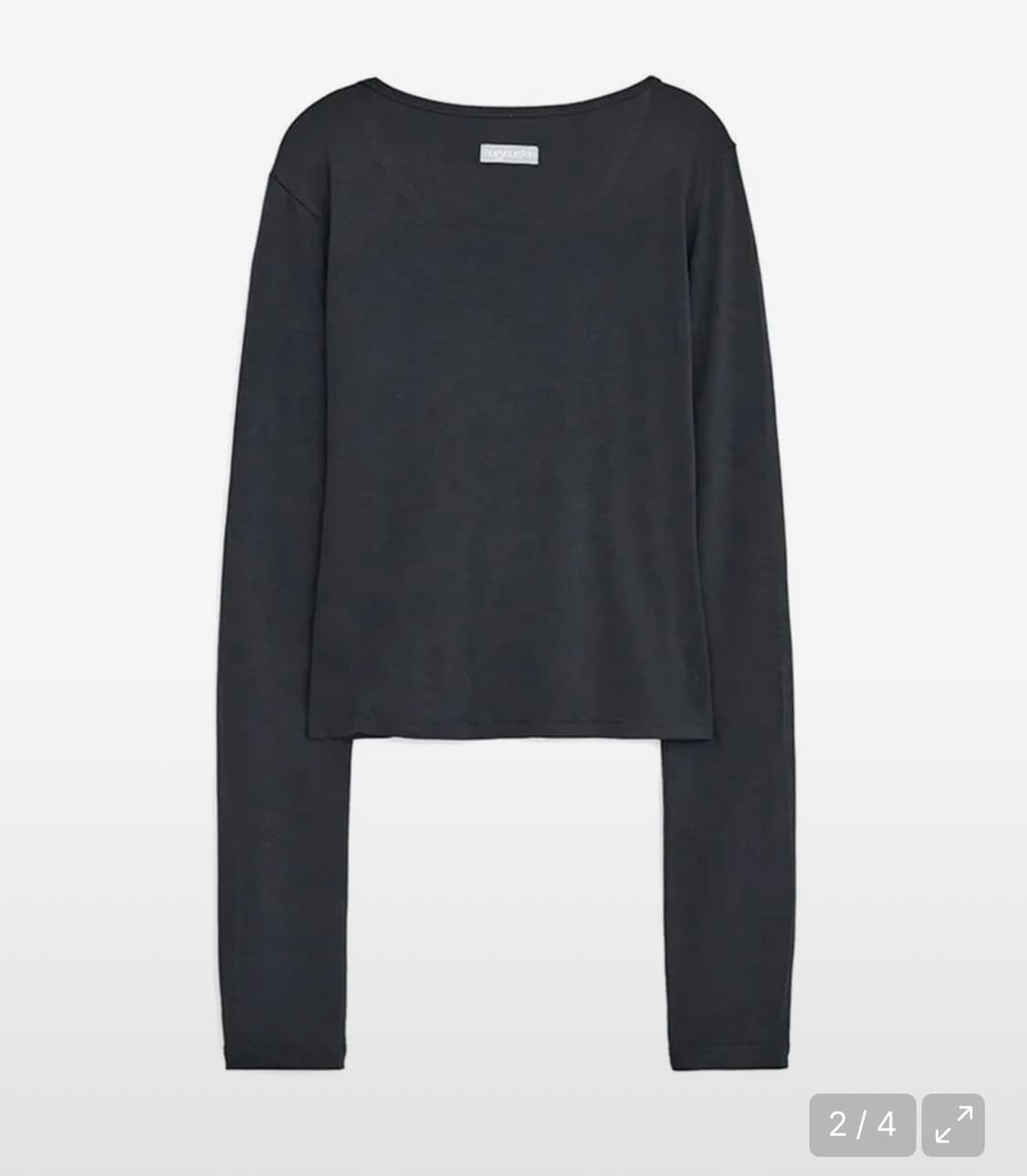 허그유어스킨 오너먼트 프린드 탑 / 차콜 상품이미지2