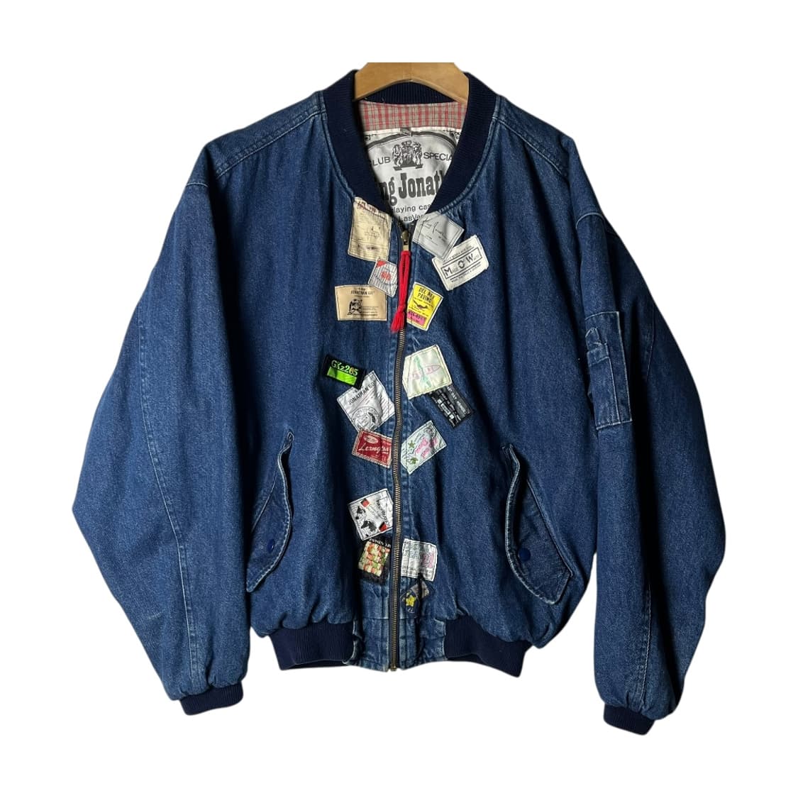 [JPN] 90's 재팬 빈티지 패치 데님 봄버자켓 상품이미지1
