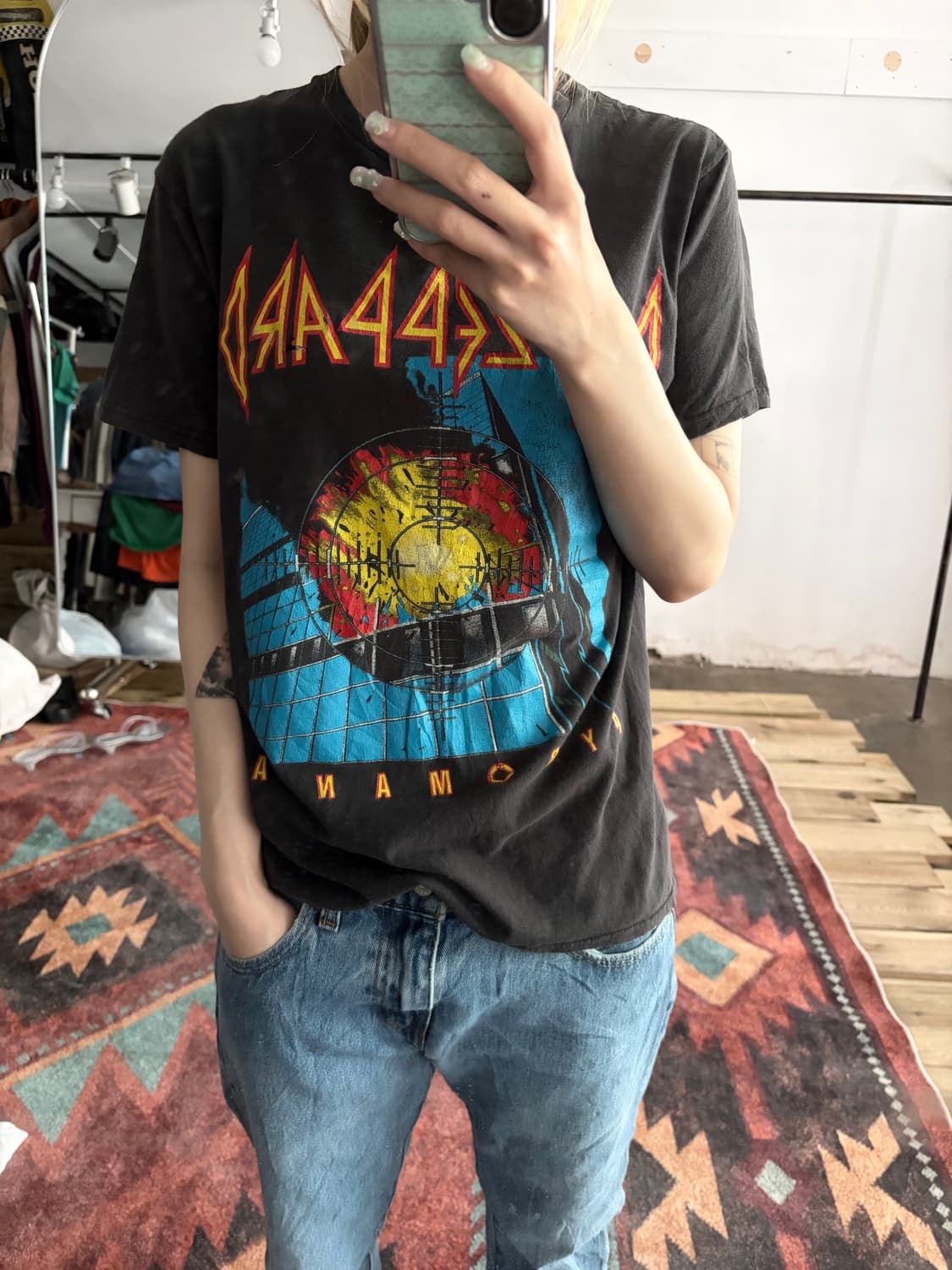 Def Leppard Pyromania Hysteria Tour 밴드 티 상품이미지1