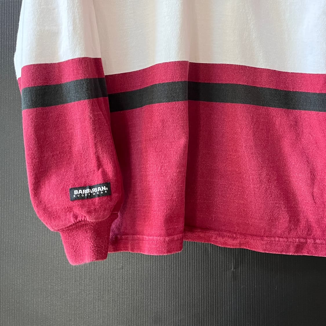 S) 90s 바바리안 Made in Canada 럭비 셔츠 레드  상품이미지7