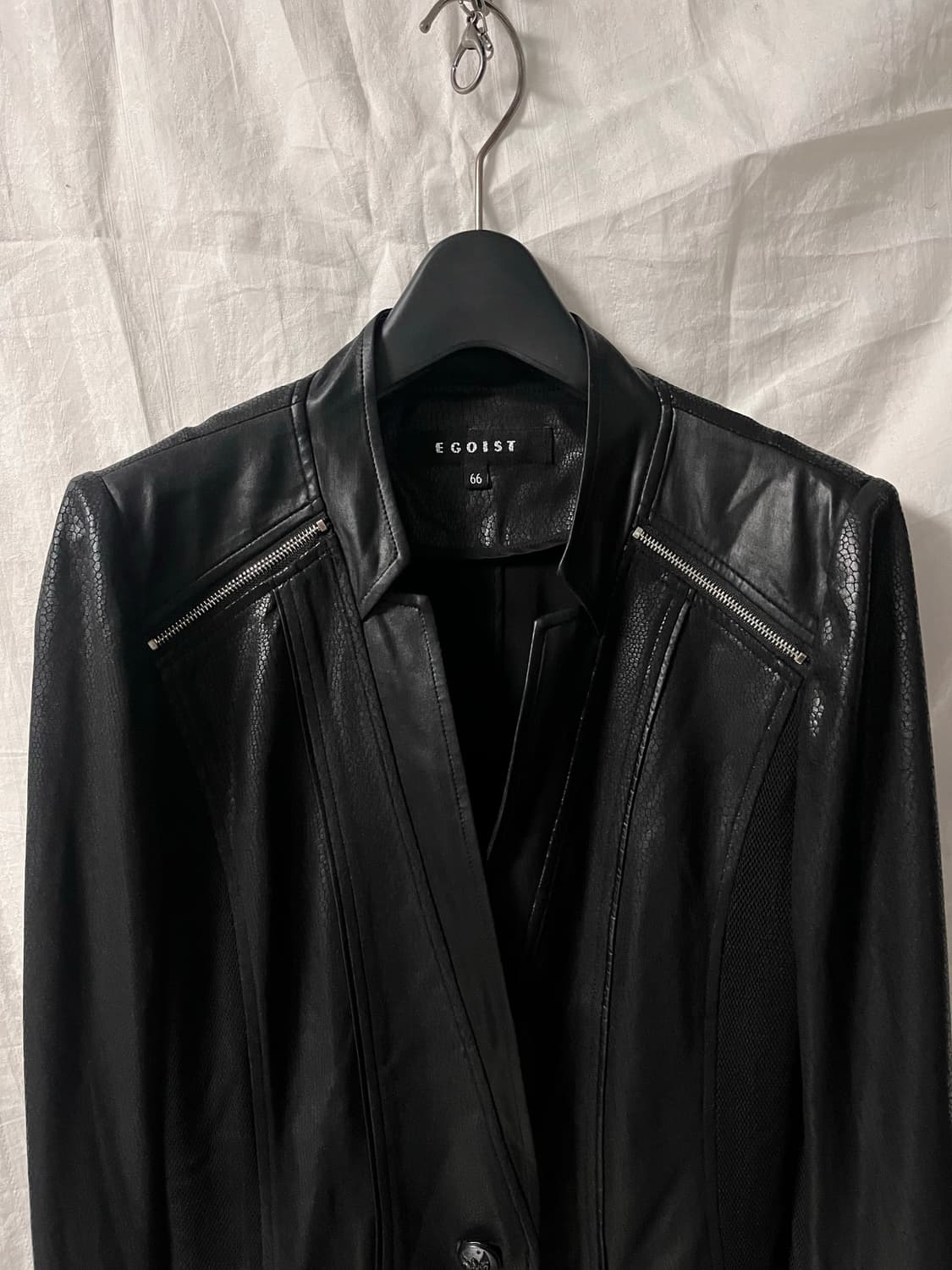 Egoist Python Sheep Leather Mix Jacket 상품이미지2