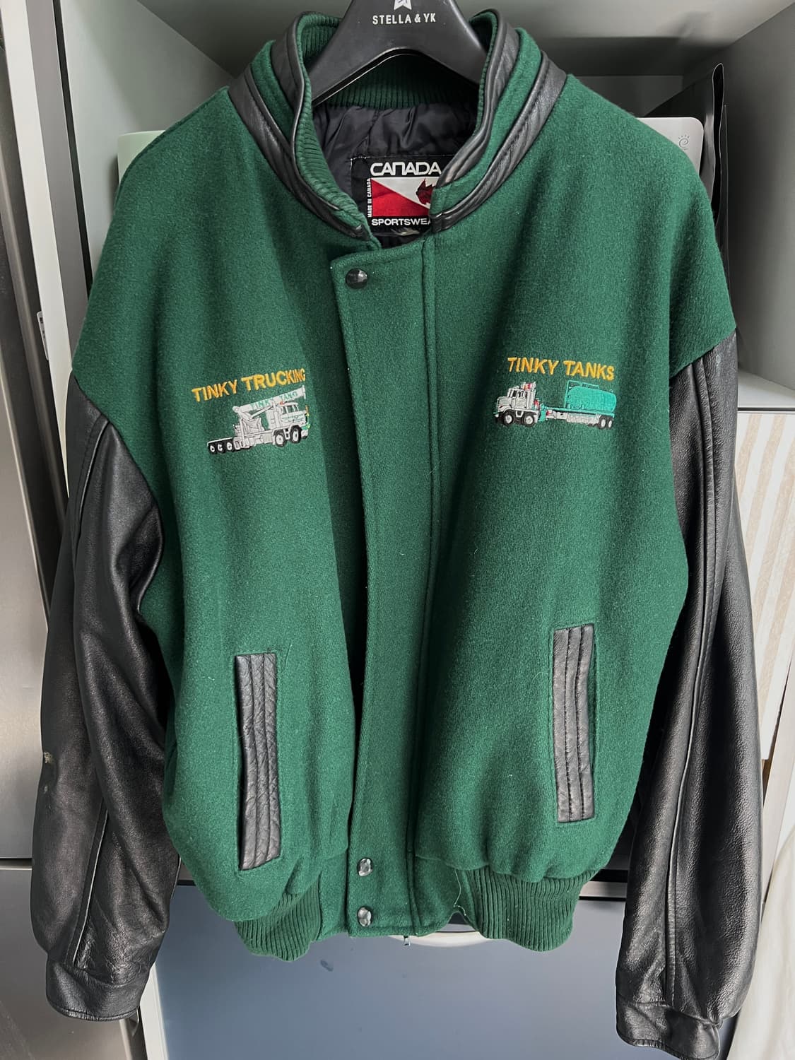 canada sports wear 레더 바시티 자켓 S 상품이미지1