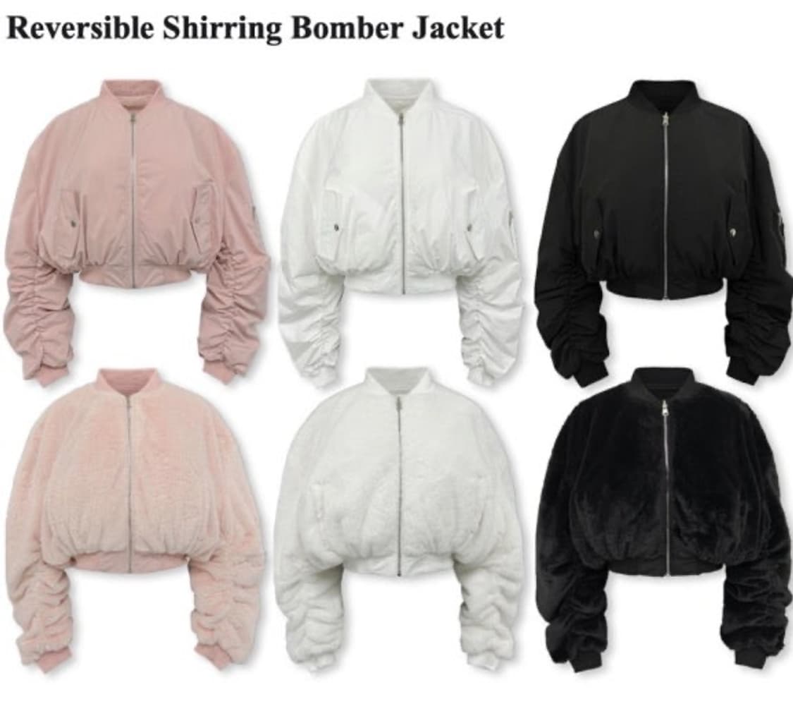 페일제이드 리버시블 퍼 봄버 화이트 상품이미지1