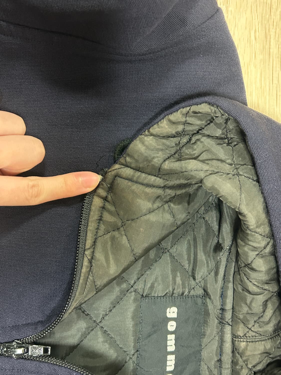 gomme 고무 누빔 크롭 후드 자켓 상품이미지7