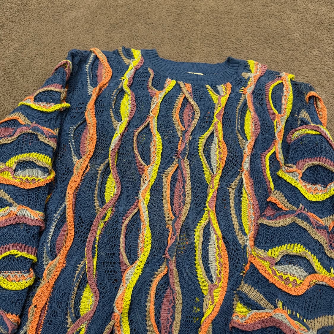 [ 정품/S ] 쿠지 빈티지 케이블 니트티 상품이미지1