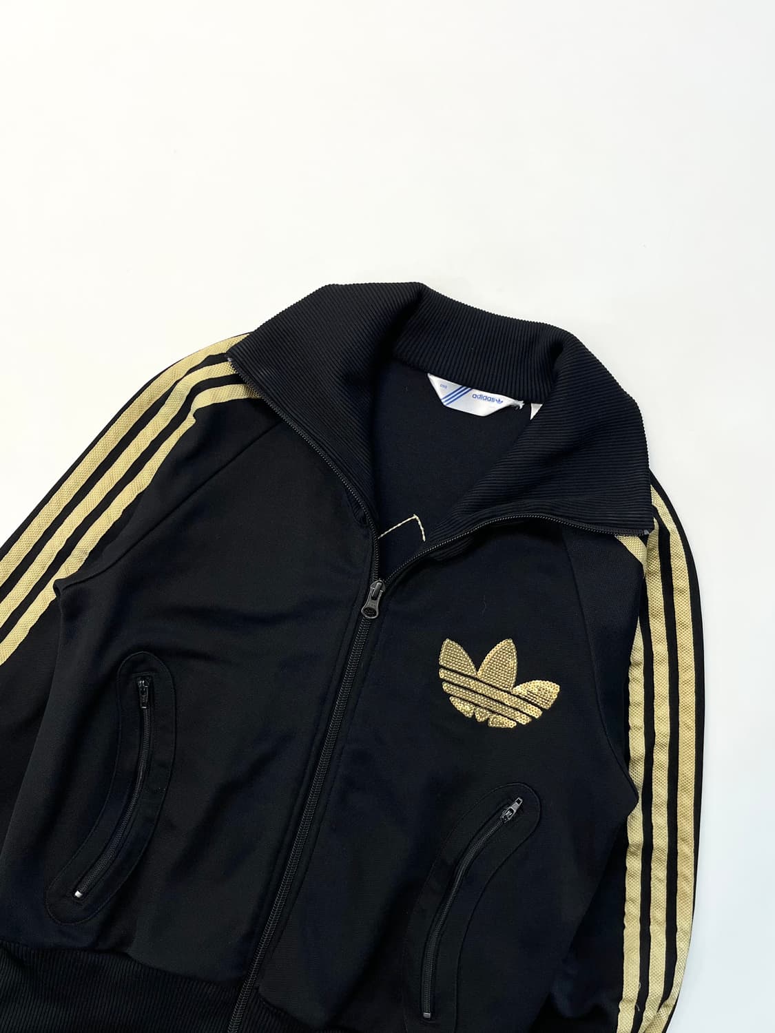 Adidas 아디다스 골드글리터 블랙컬러 우먼 트랙탑 상품이미지5