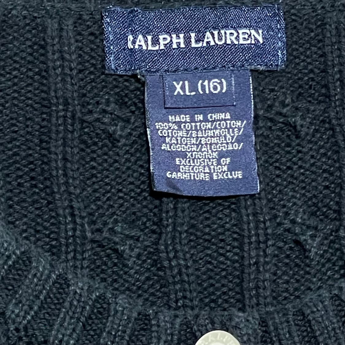 [S] 폴로 랄프로렌 꽈배기 케이블 프릴 빈티지 니트 상품이미지2