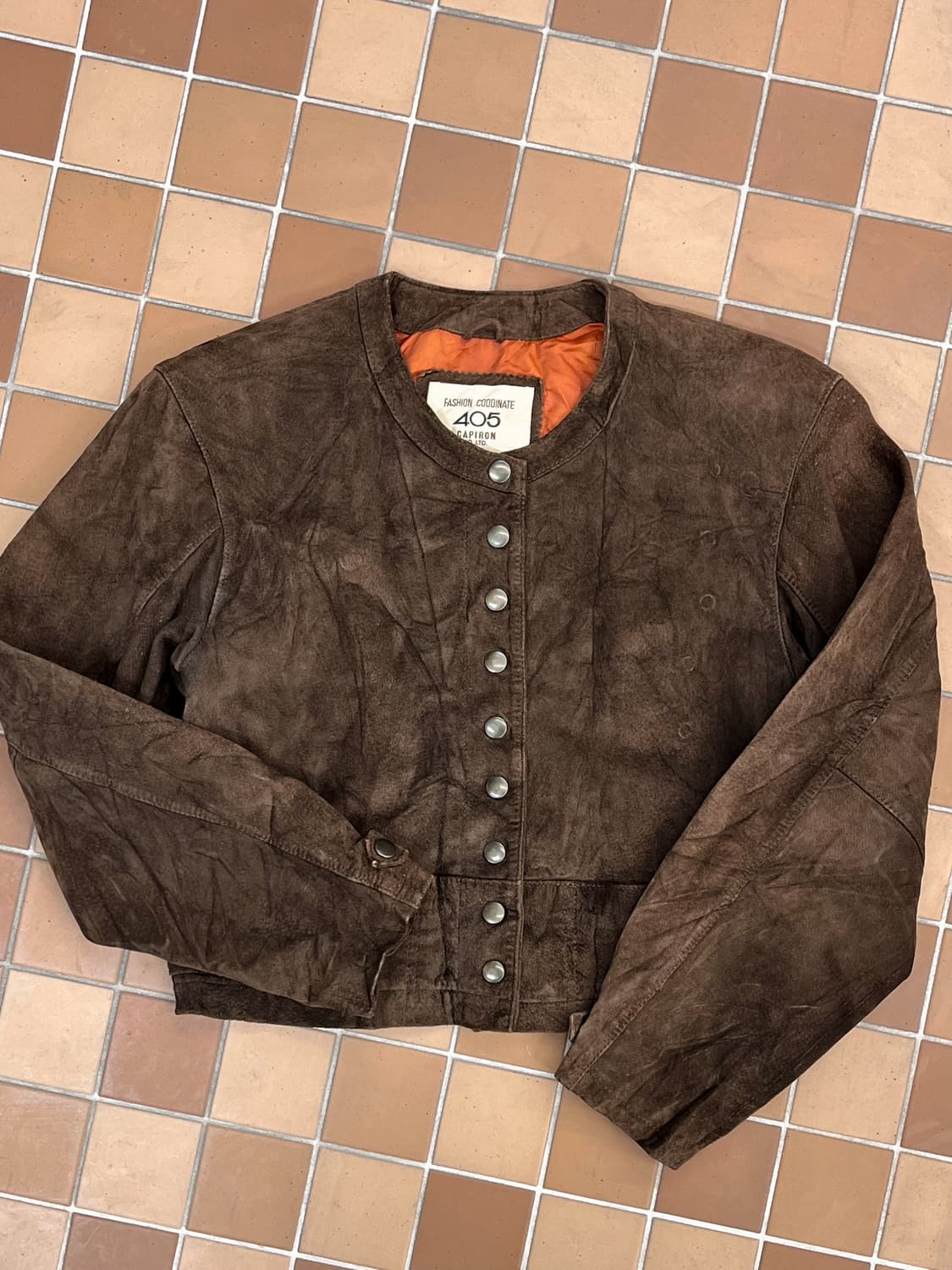 405 Capiron 90's 스웨이드 레더 나폴레옹 자켓 상품이미지4