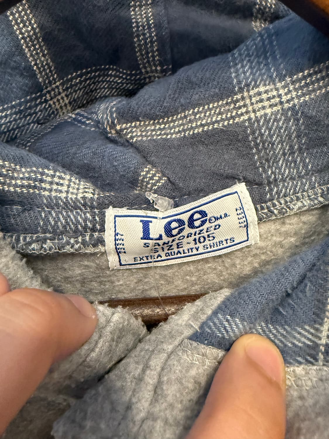 Lee 기모 포켓 래글런 후드티(엑라) 상품이미지3