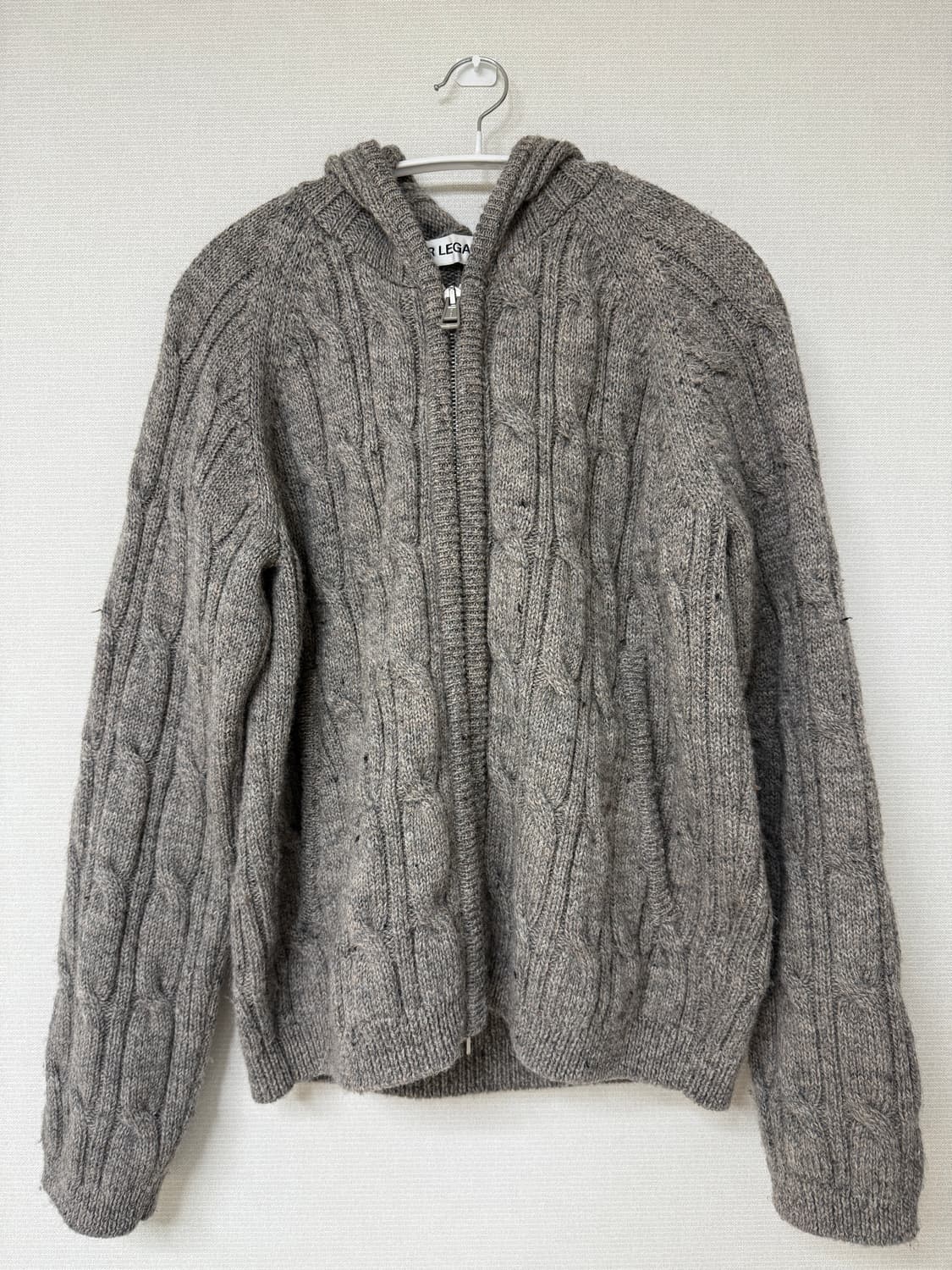 아워레가시 레벨 케이블 니트집업 상품이미지2