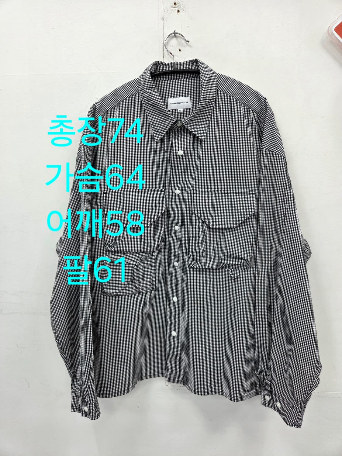 XL 2024 에스피오나지 멀티 포켓 유틸리티 셔츠 상품이미지2