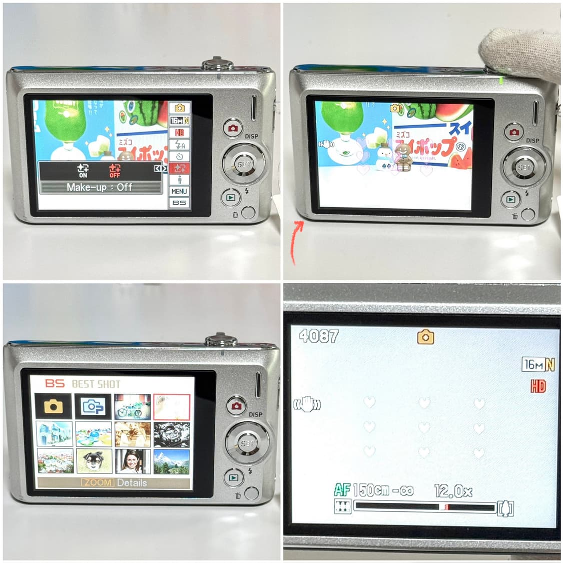 카시오 엑슬림 ZS210 실버 빈티지디카 상품이미지4