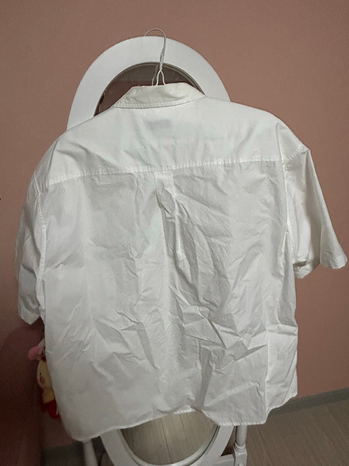 무탠다드 오버사이즈 반팔 셔츠 화이트 상품이미지3