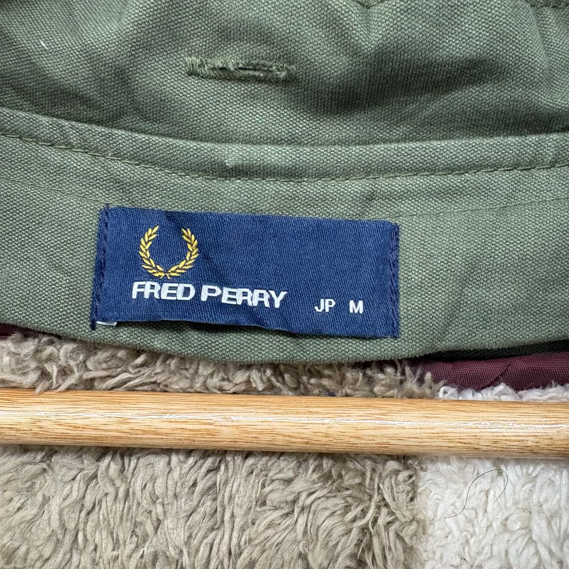 프레드페리 카키색 후드 야상 점퍼 M 상품이미지6