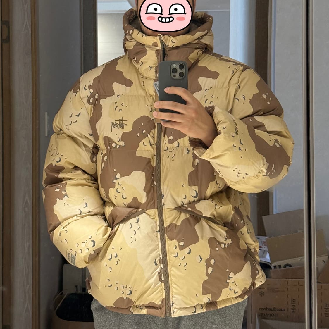 스투시 카모 립스탑 다운 파카 2XL 상품이미지2