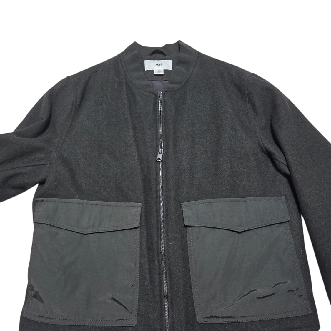 H&M의 카키 모직 블루종 항공 점퍼 상품이미지4