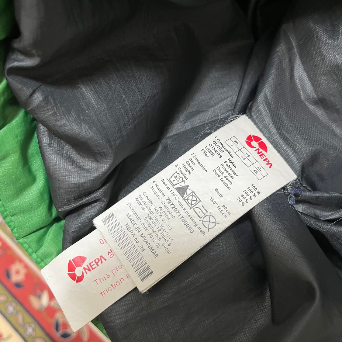 네파 덕다운 투톤 후드 패딩 점퍼 S/90 상품이미지8