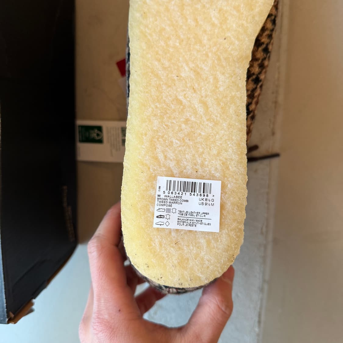 클락스 왈라비 x 해리스트위드 브라운 콤비 상품이미지3