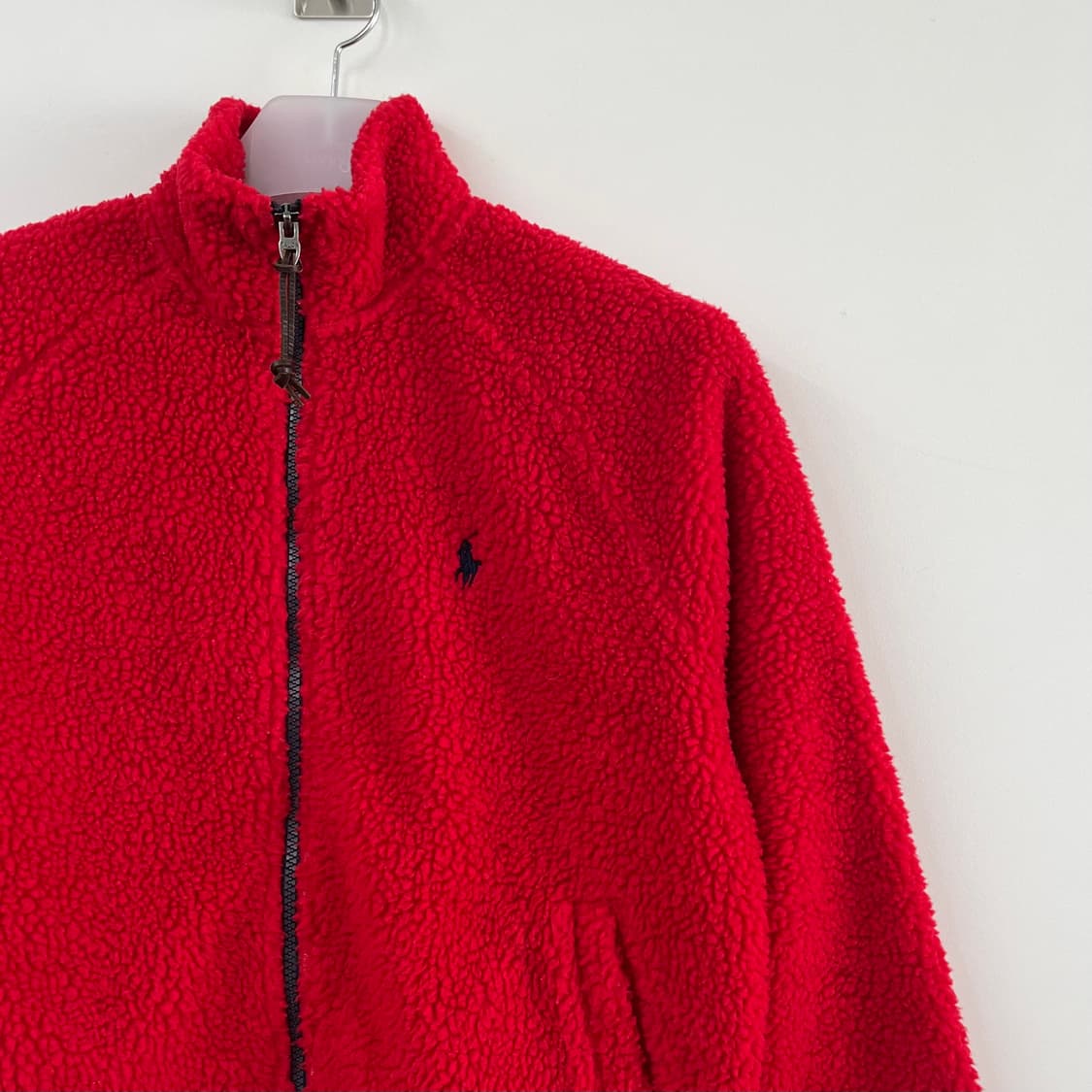 폴로 랄프로렌 신형 포니 레드 셰르파 플리스 자켓 상품이미지4