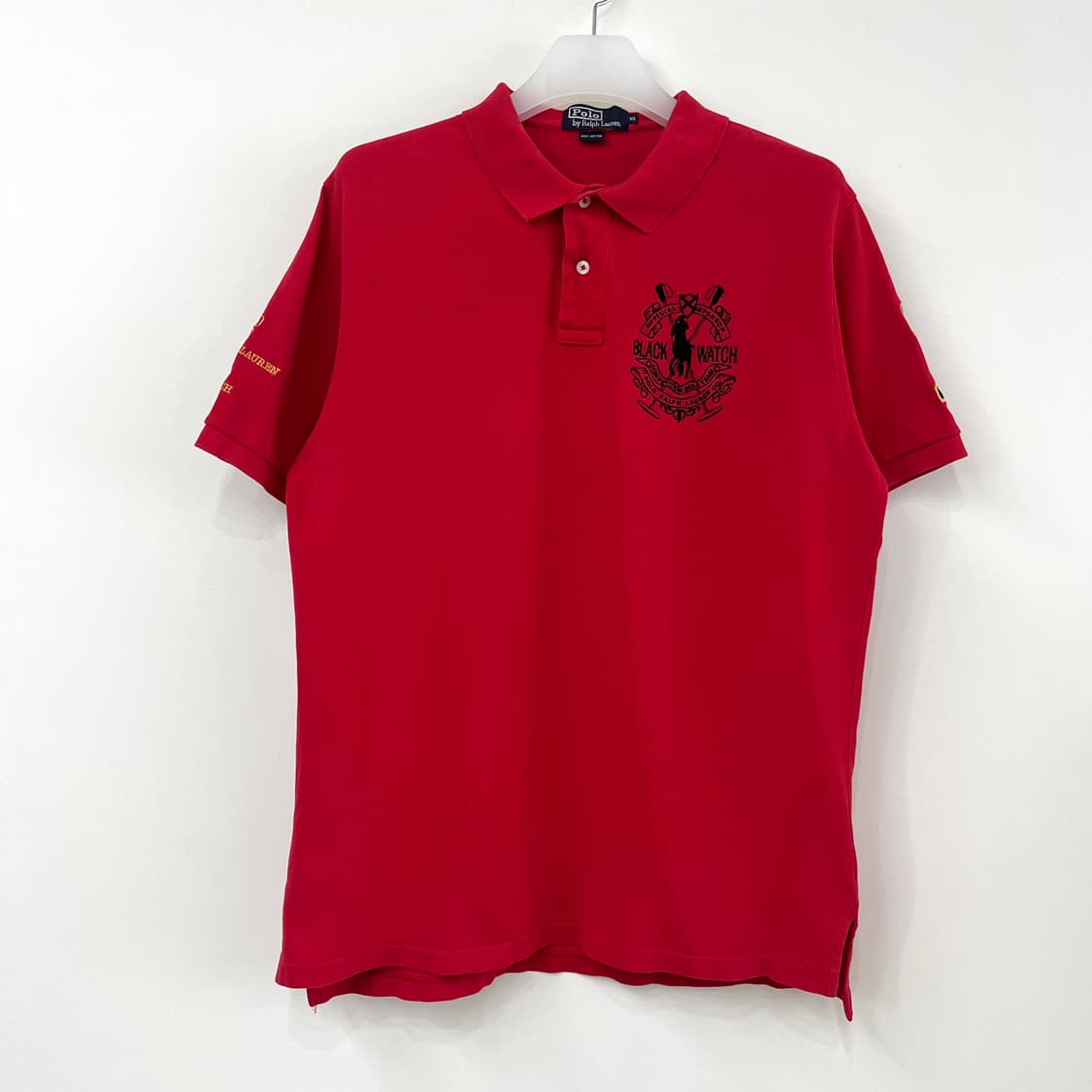 폴로 랄프로렌 블랙워치 빅포니 레드 반팔 카라티 105 상품이미지2