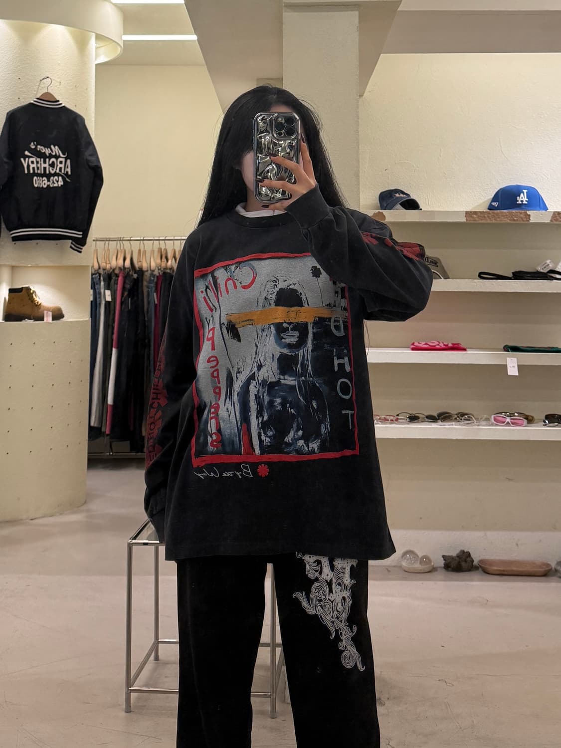 레드 핫 칠리 페퍼스 앨범 프린팅 롱슬리브  상품이미지1