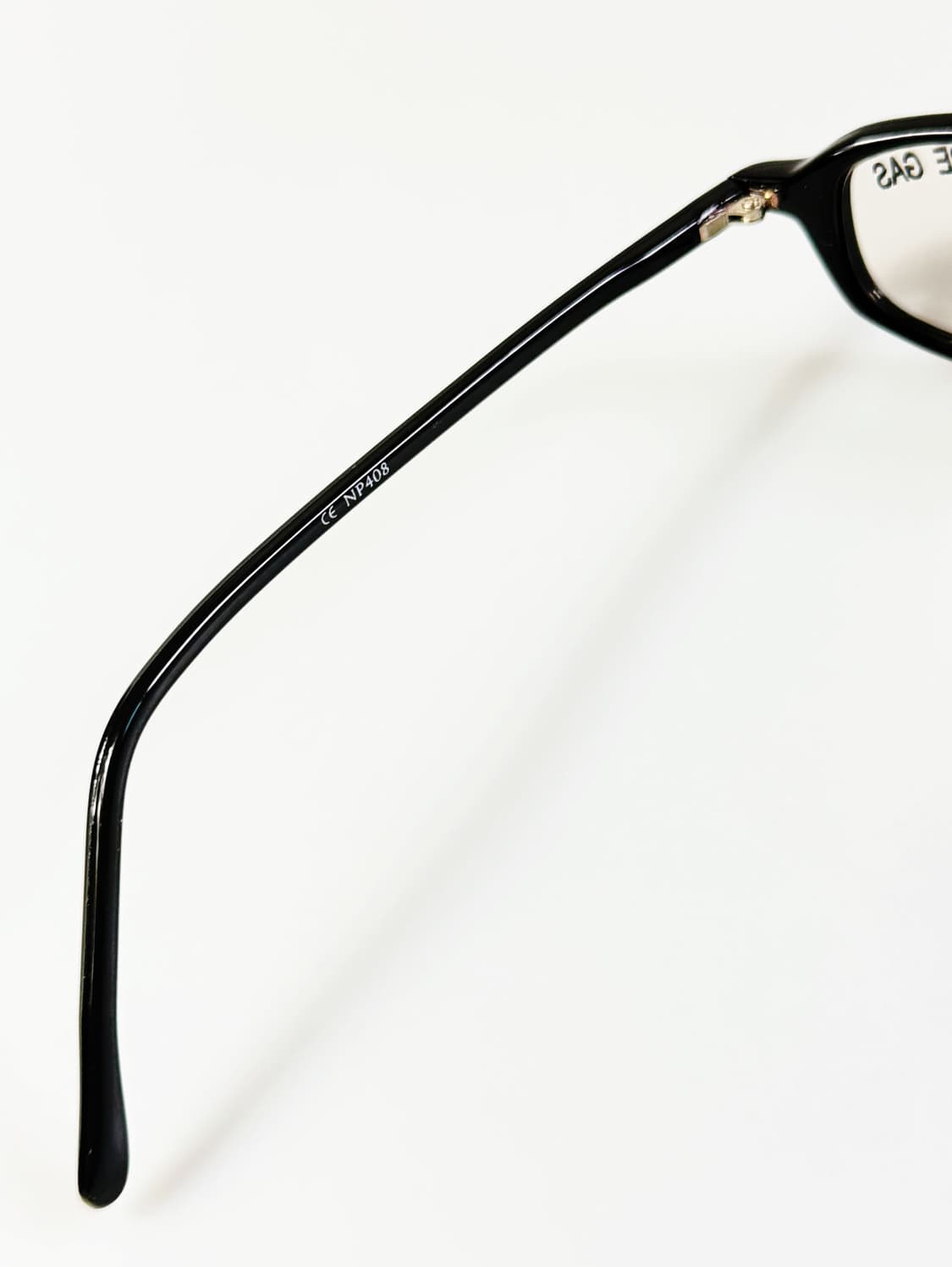 90s FIRE GAS 블랙 뿔테 스퀘어 클리어 틴트 빈티지 안경 상품이미지7