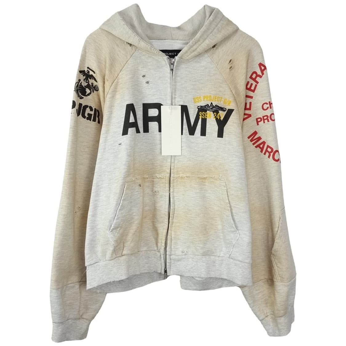 [프로젝트 GR](새상품) 리컨스트럭티드 폴디드 집 후드 P01412 상품이미지2