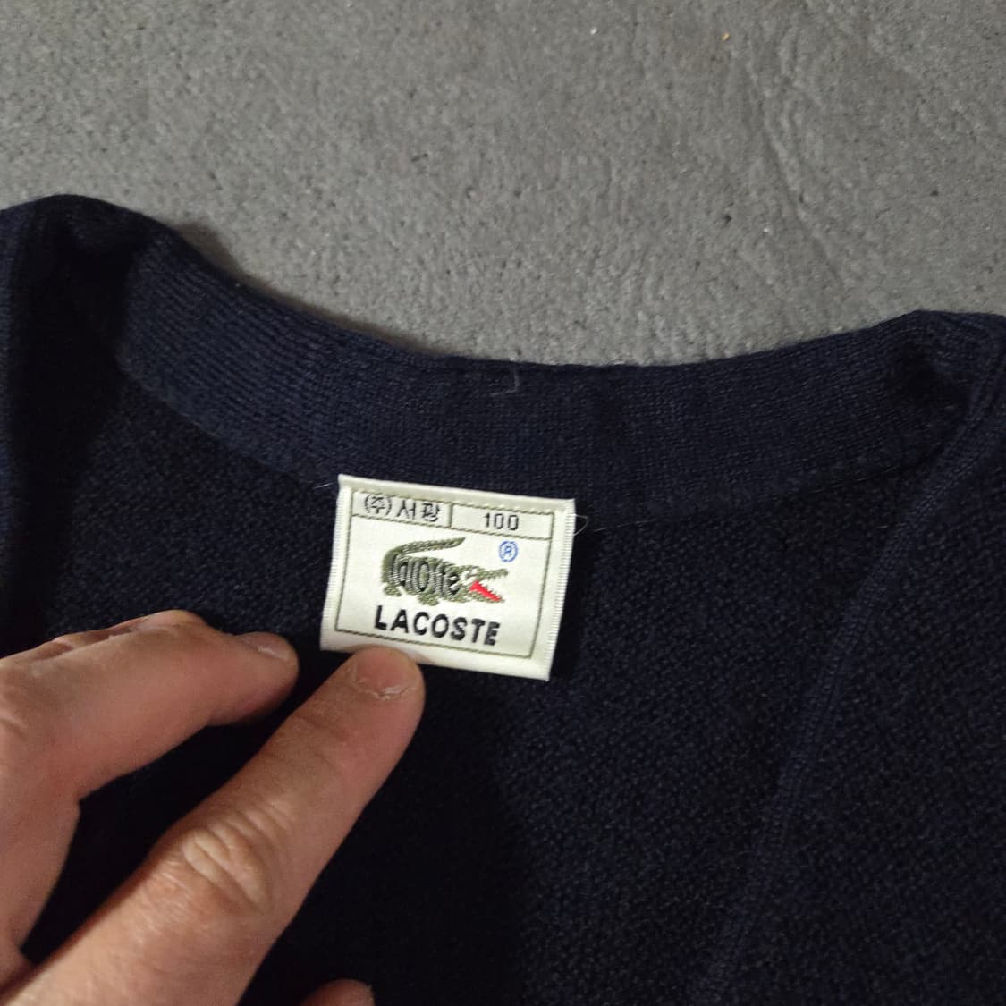 라코스테 오버 가디건 L 100 다크네이비 상품이미지6
