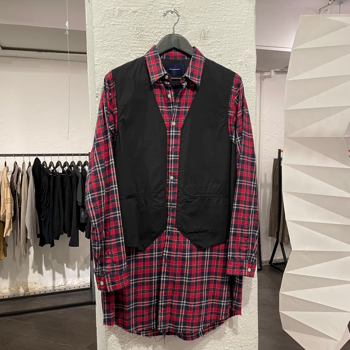 존 언더커버 베스트 레이어드 셔츠 상품이미지1