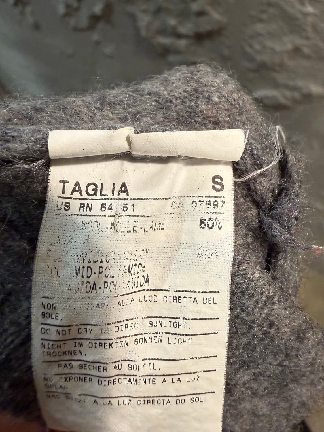 시슬리 SISLEY 투톤 브이넥 니트 그레이/네이비 S 상품이미지6