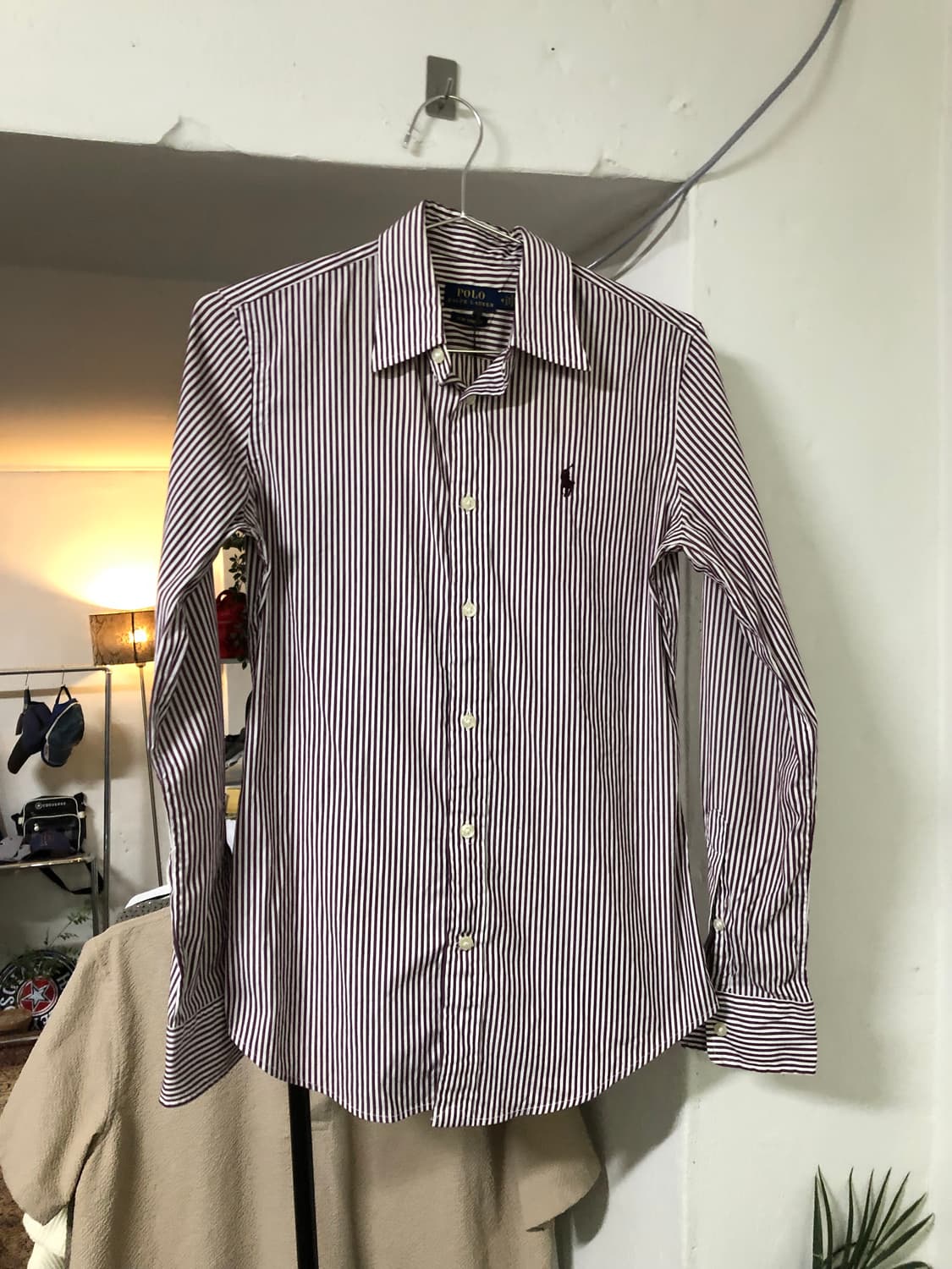 Polo Ralph Lauren 스트라이프 퍼플 셔츠 상품이미지1