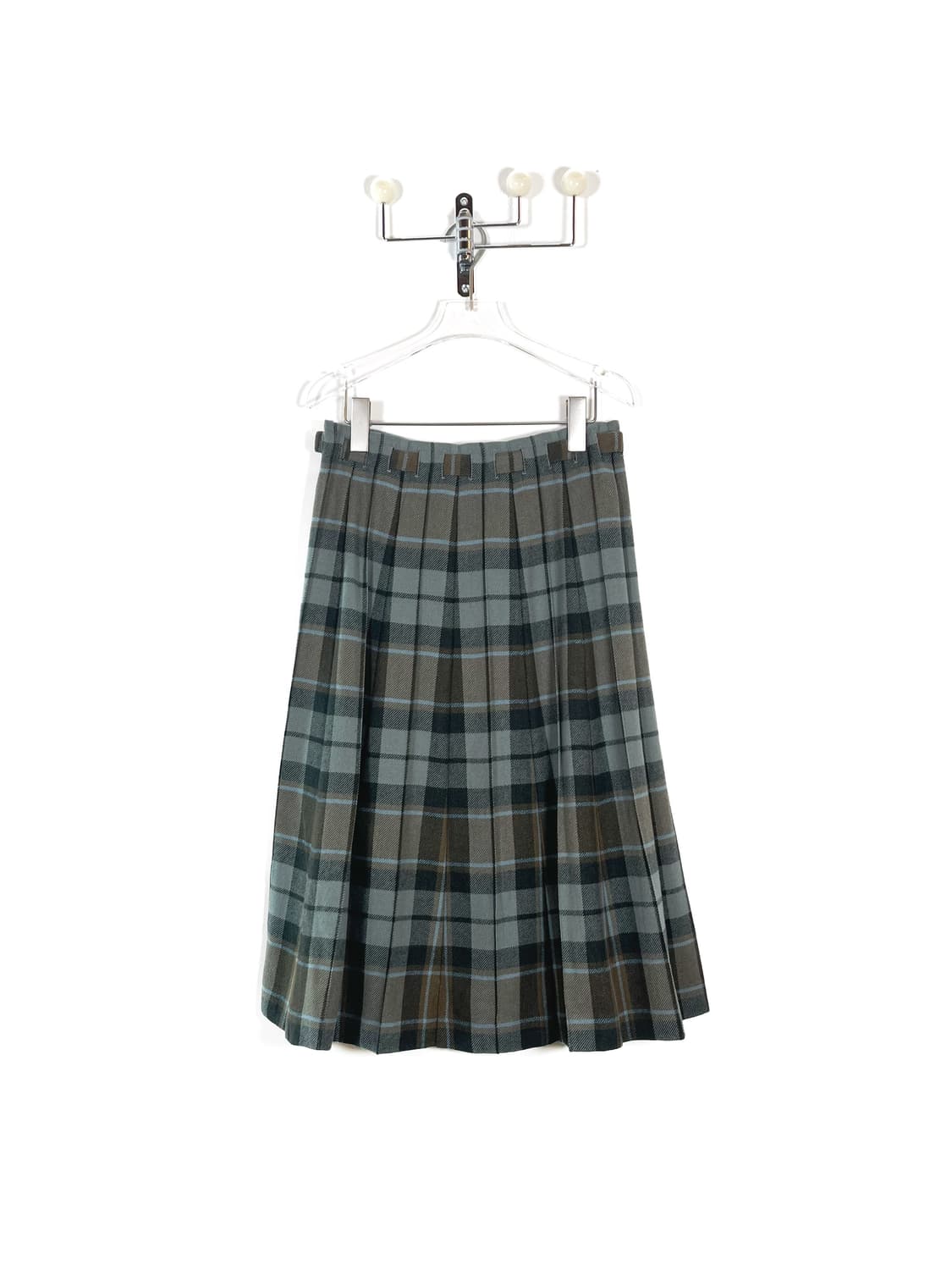 빈티지 벨티드 울 체크 스커트 상품이미지5