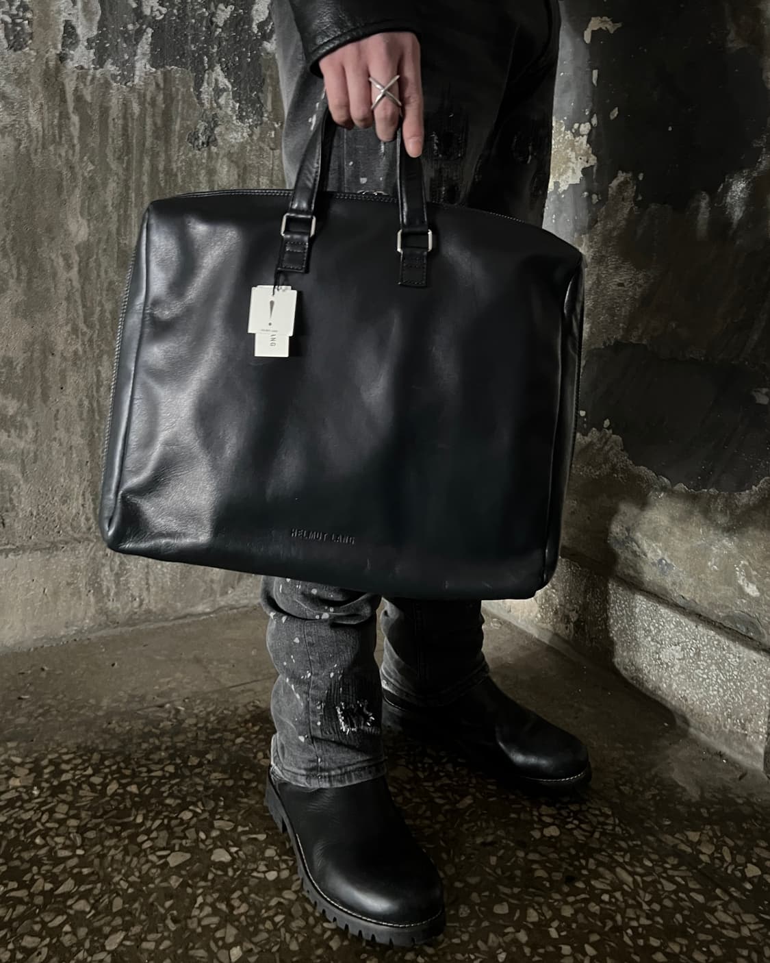 1998 헬무트랭 아카이브 본디지 레더 서류케이스 백 상품이미지1