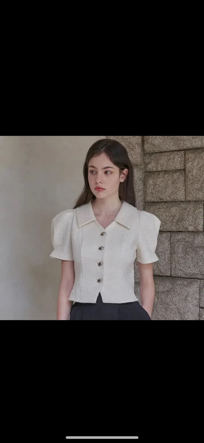 플로움 썸머 페블 자켓 아이보리, 블랙 상품이미지1