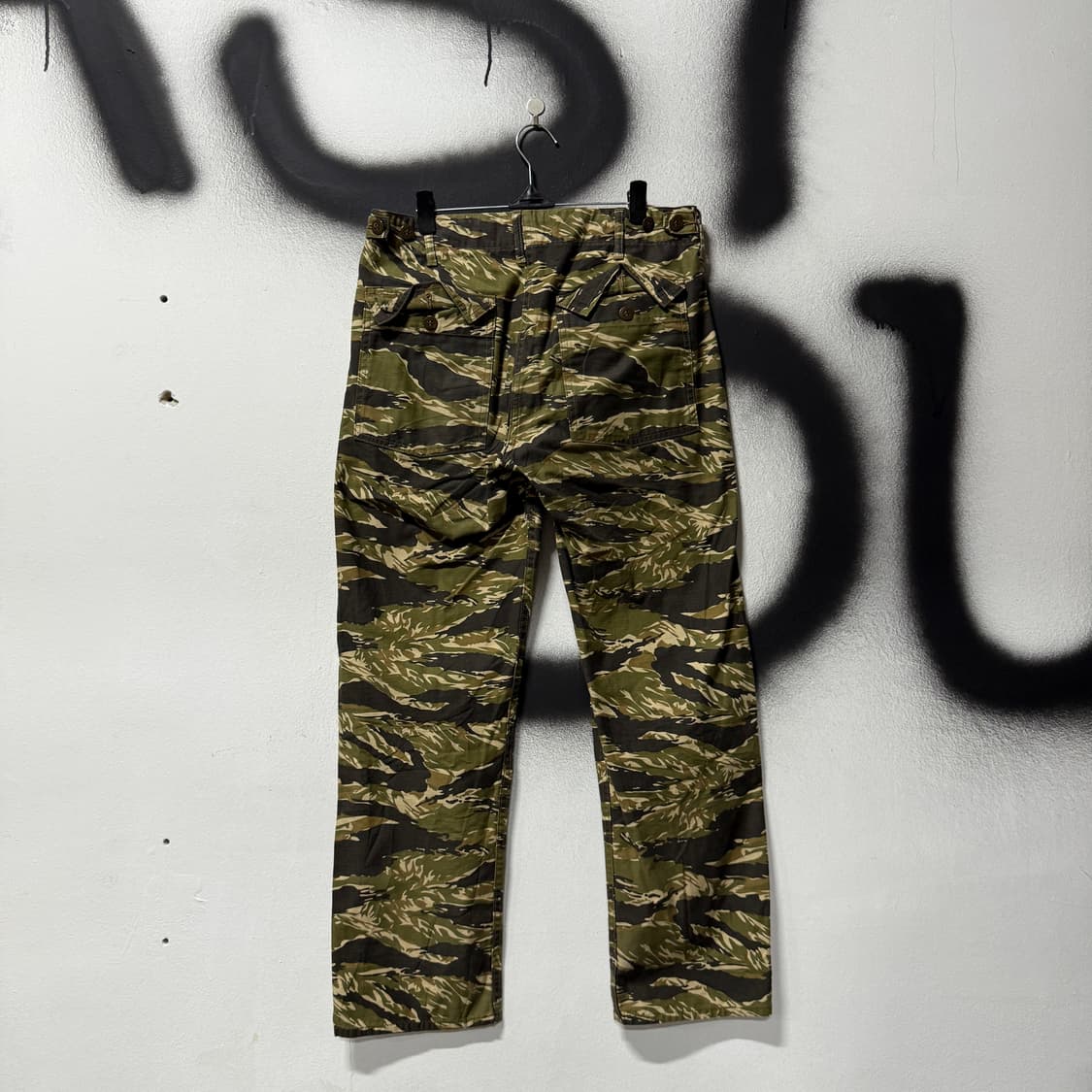 VTG 빈티지 밀리터리 타이거 카모 립스탑 와이드 팬츠 상품이미지2