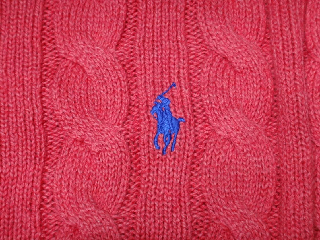 (S사이즈) 폴로랄프로렌 공용 라운드 꽈배기 면 니트 상품이미지4